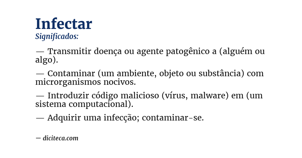 Significado de infectar