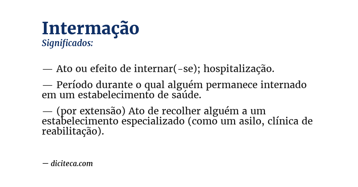 Significado de intermação