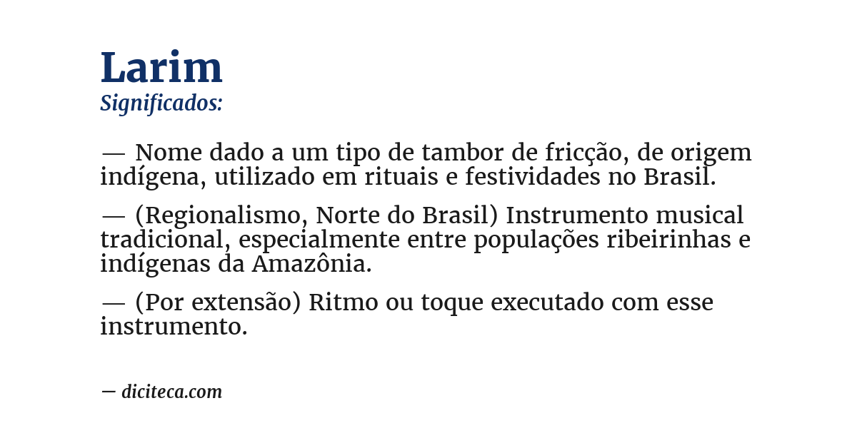 Significado de larim