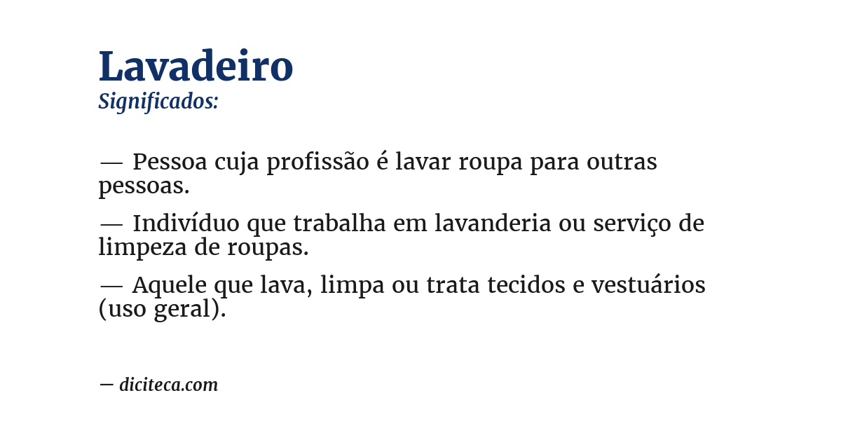Significado de lavadeiro