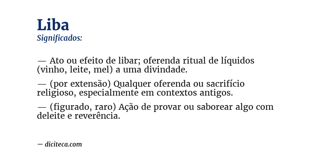 Significado de liba