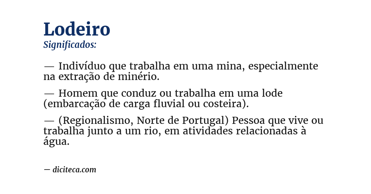 Significado de lodeiro