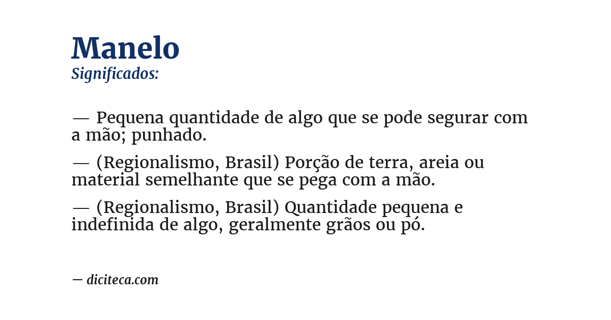 Significado de manelo