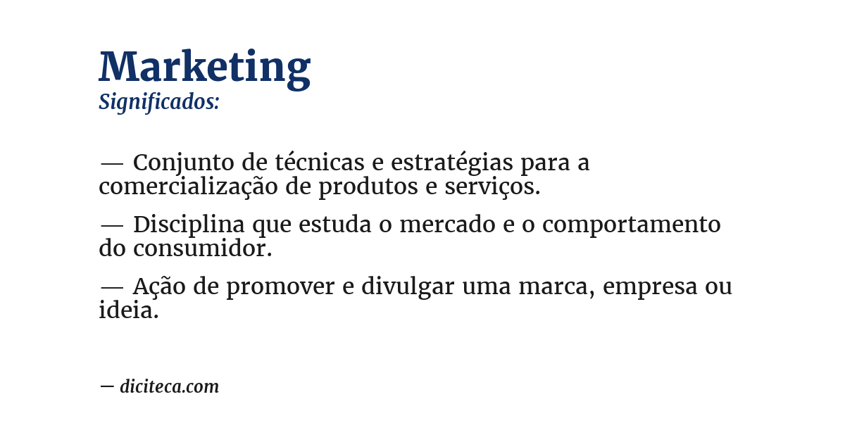 Significado de marketing