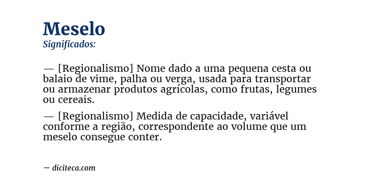 Significado de meselo