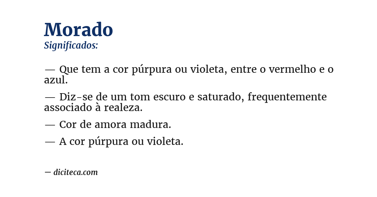 Significado de morado