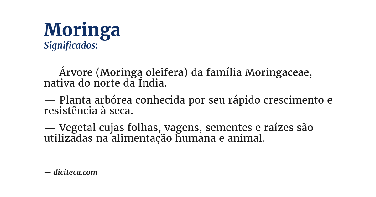 Significado de moringa