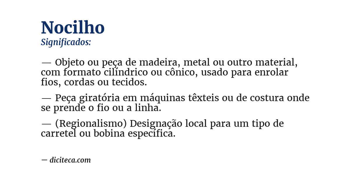 Significado de nocilho