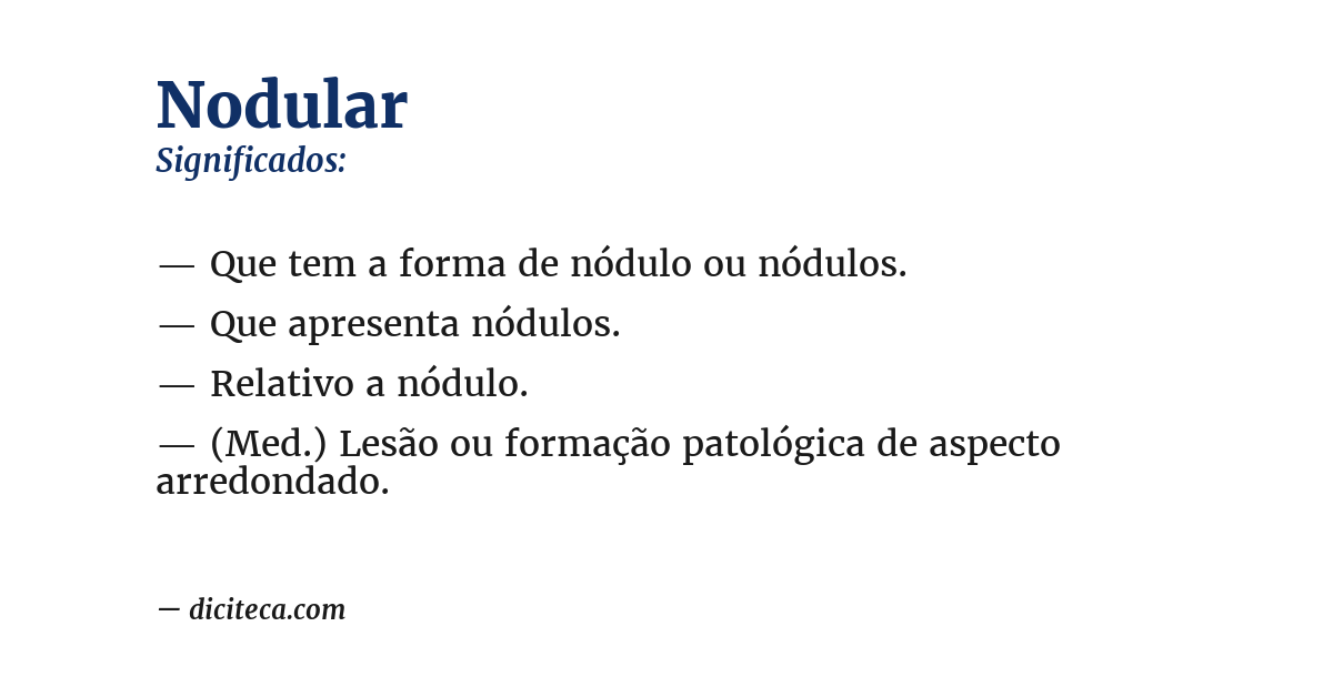 Significado de nodular