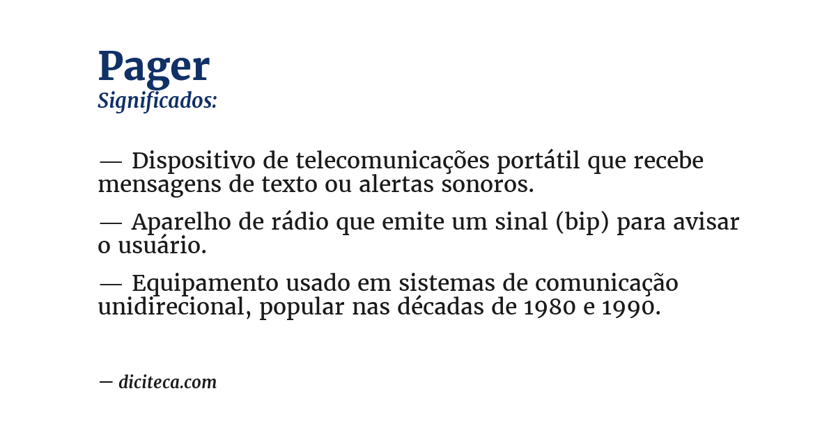 Significado de pager