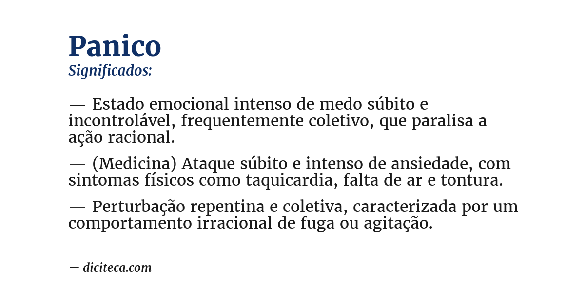 Significado de panico