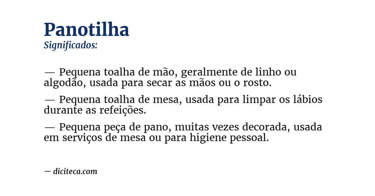 Significado de panotilha