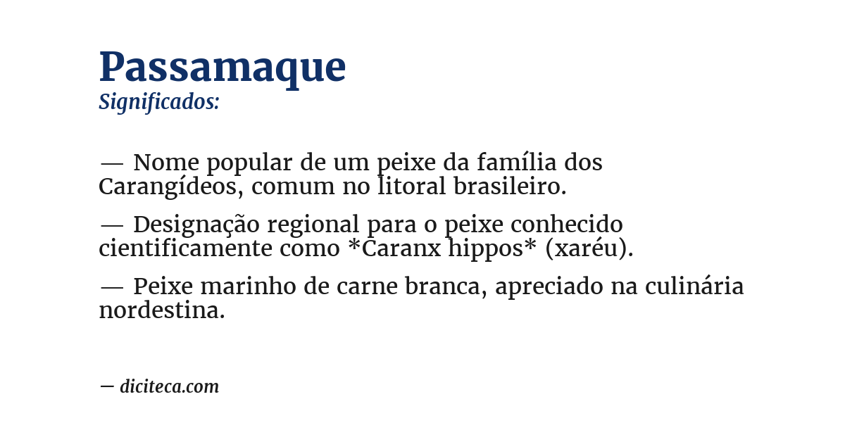 Significado de passamaque