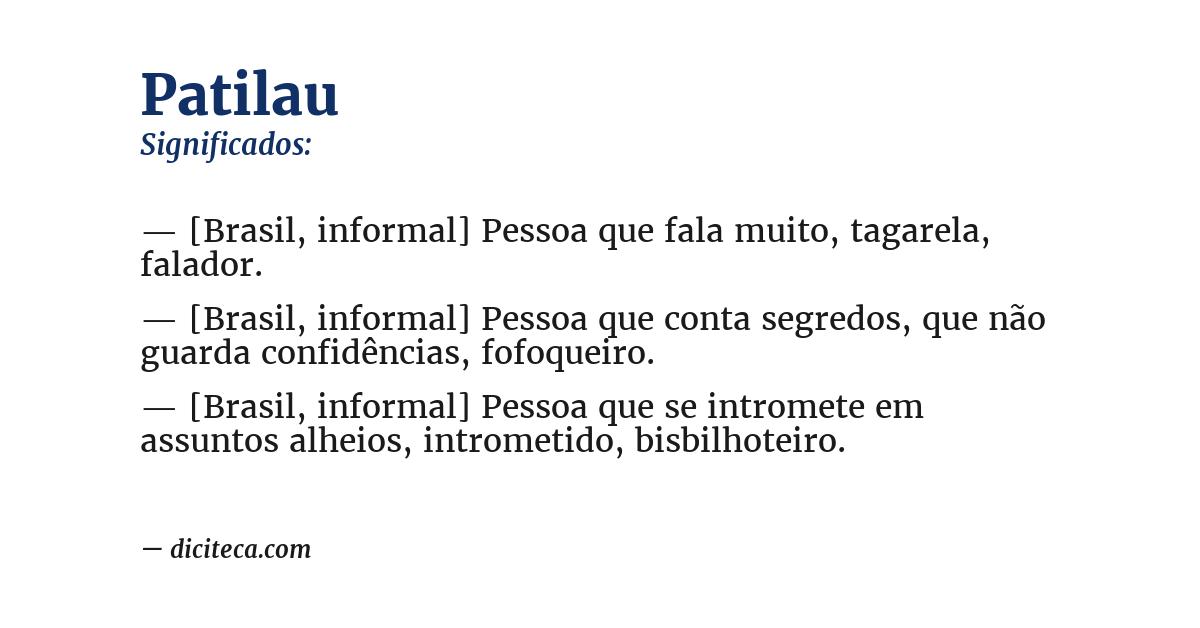 Significado de patilau