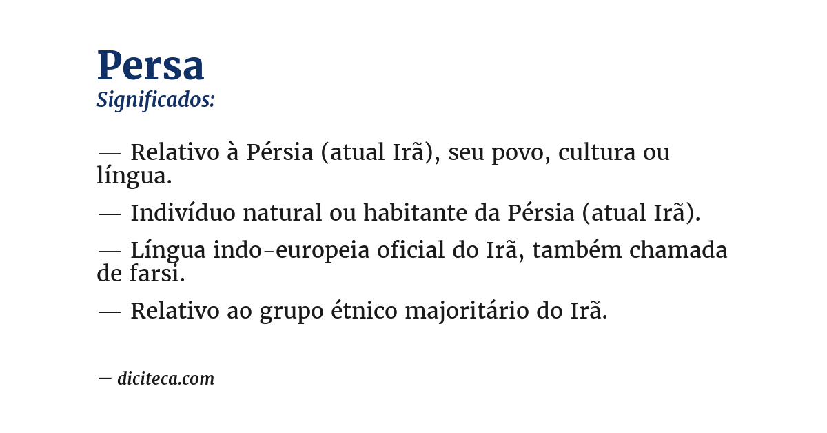 Significado de persa