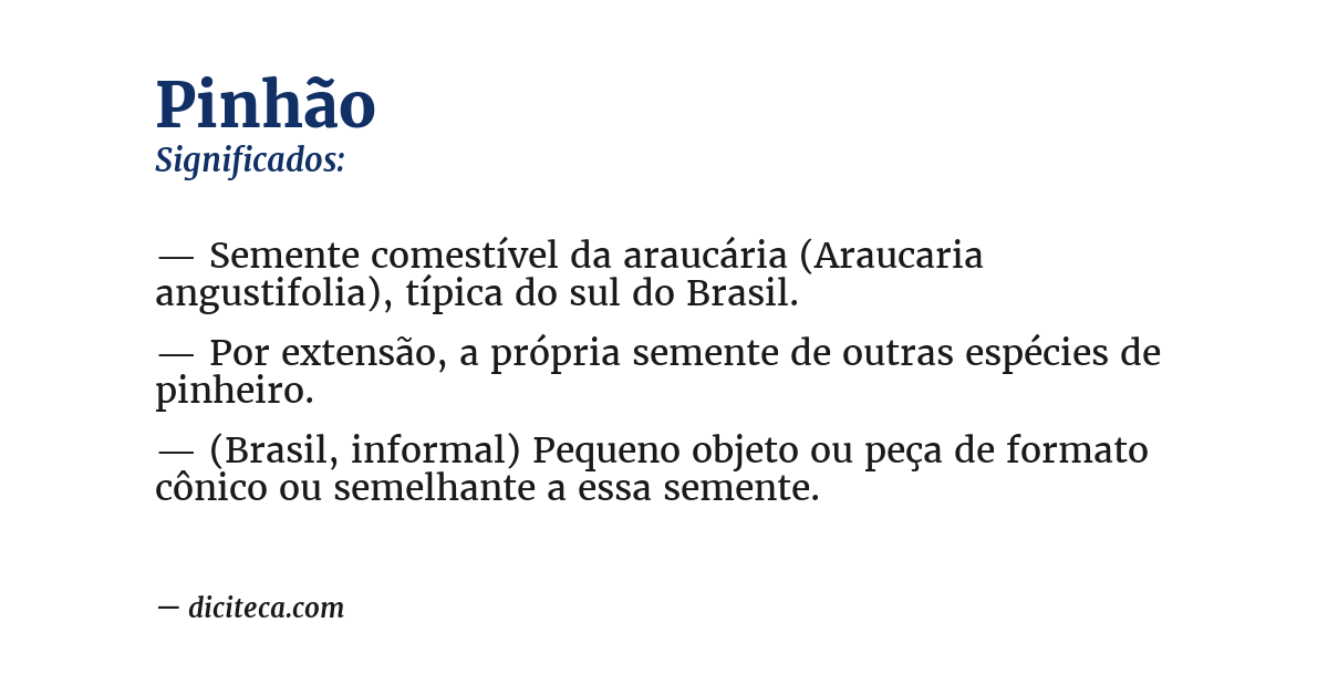 Significado de pinhão