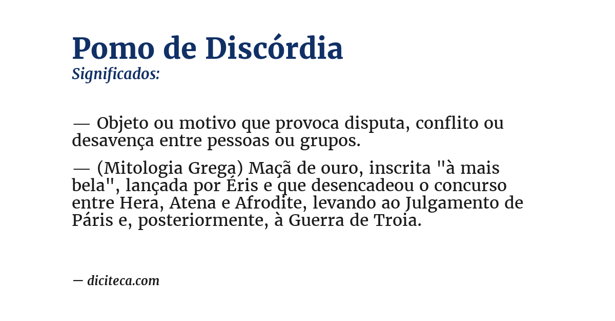 Significado de pomo de discórdia