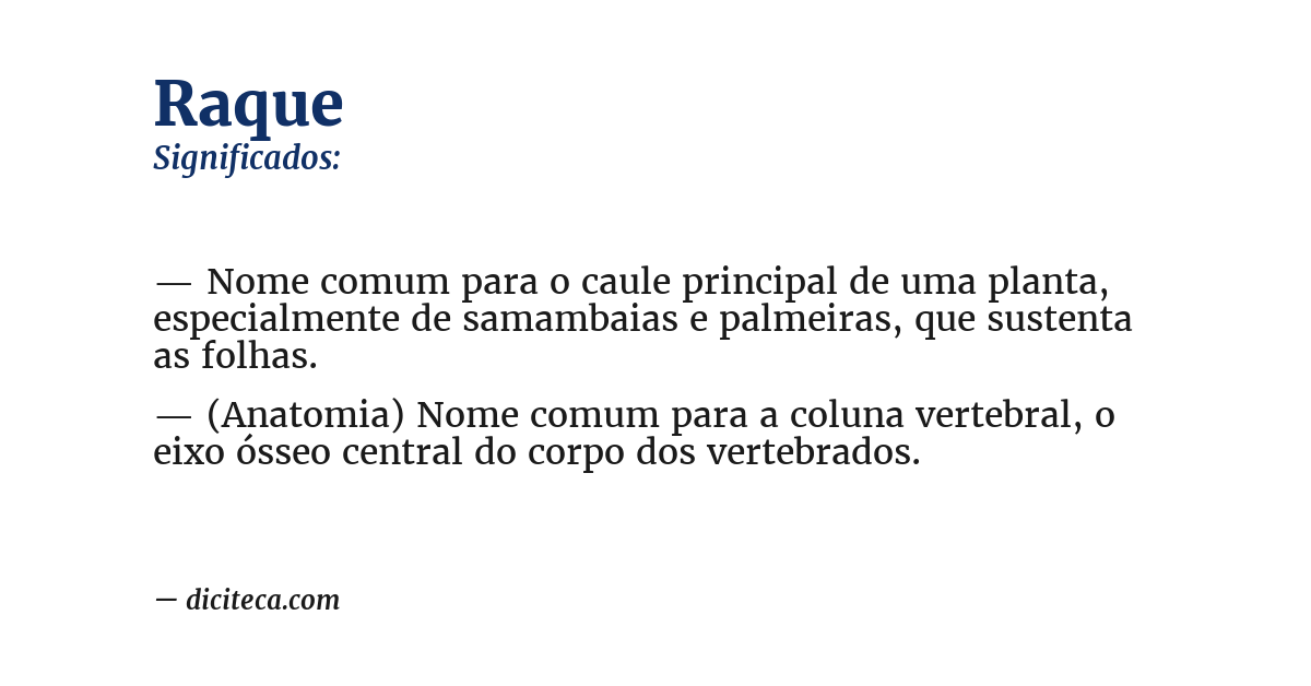 Significado de raque
