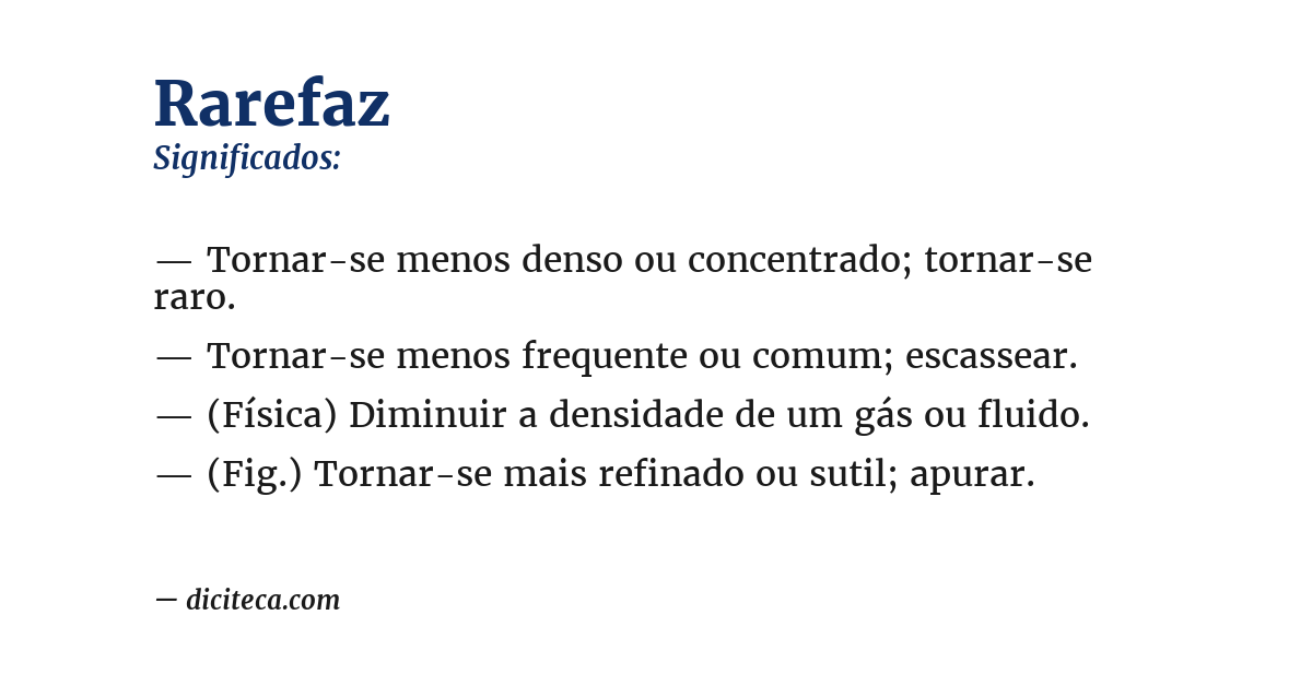 Significado de rarefaz