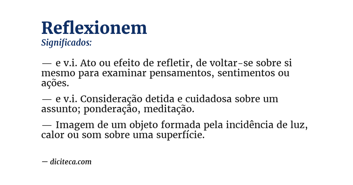 Significado de reflexionem