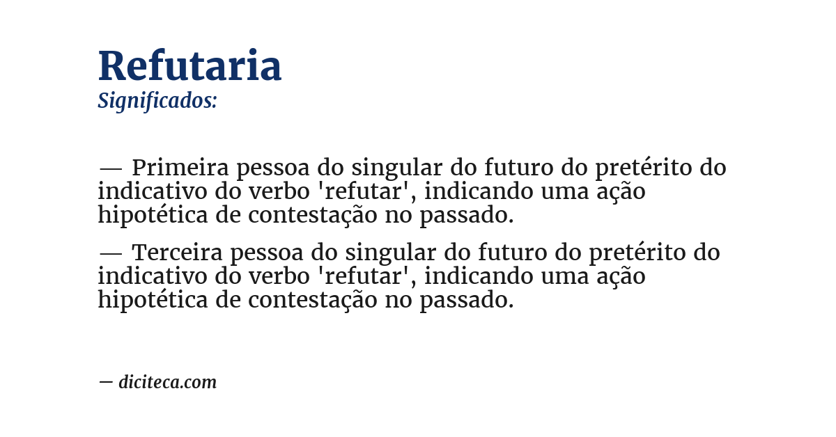 Significado de refutaria