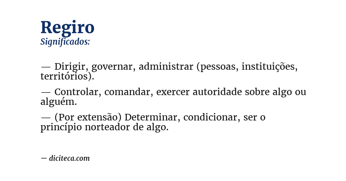 Significado de regiro