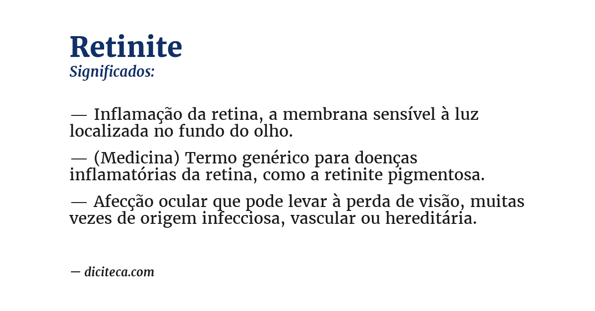 Significado de retinite