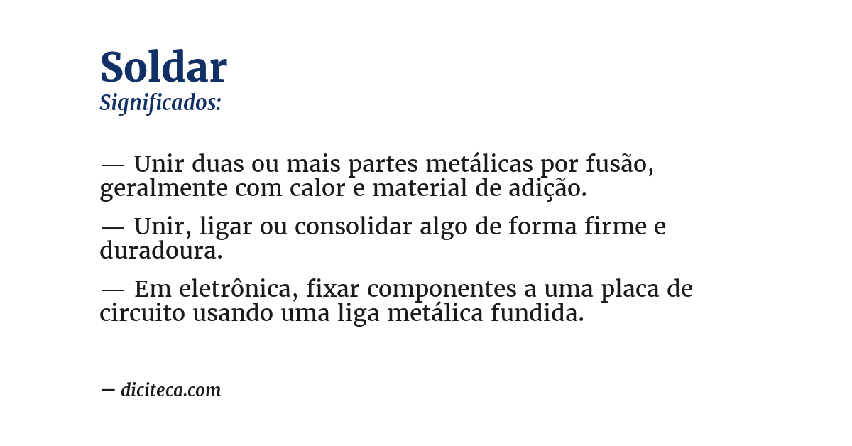 Significado de soldar