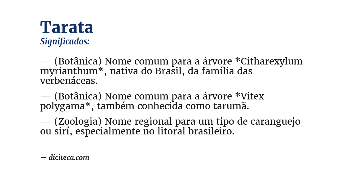 Significado de tarata