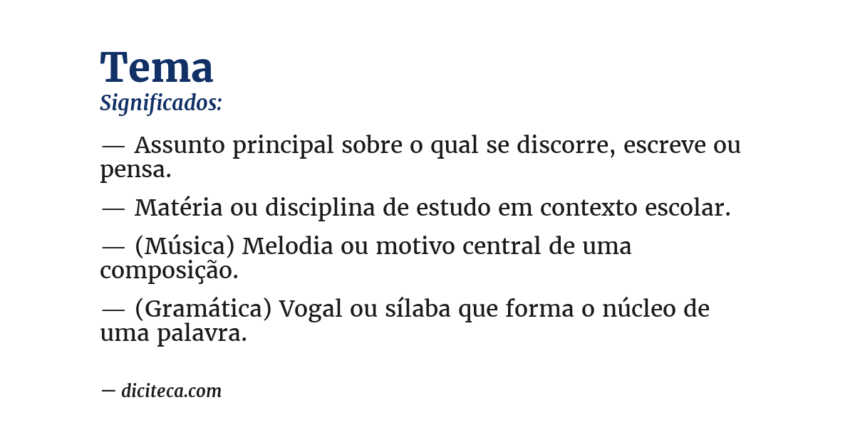 Significado de tema