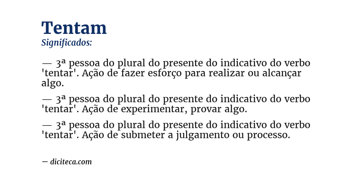 Significado de tentam