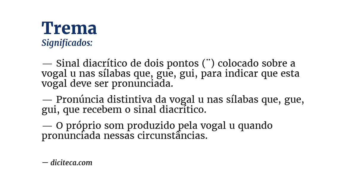 Significado de trema