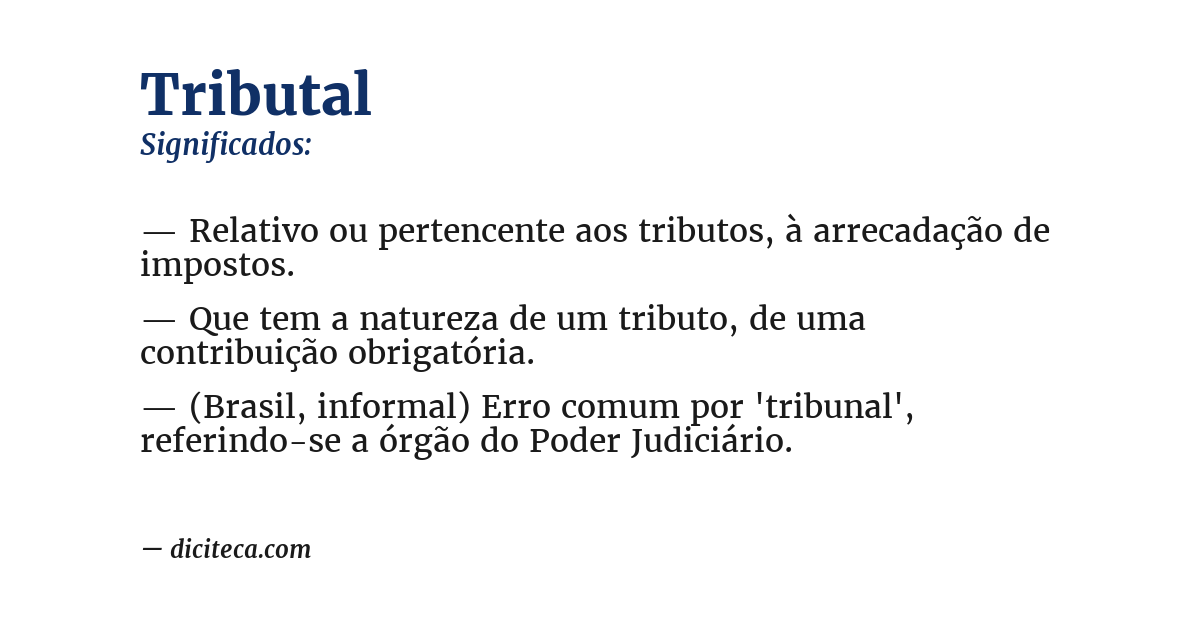 Significado de tributal