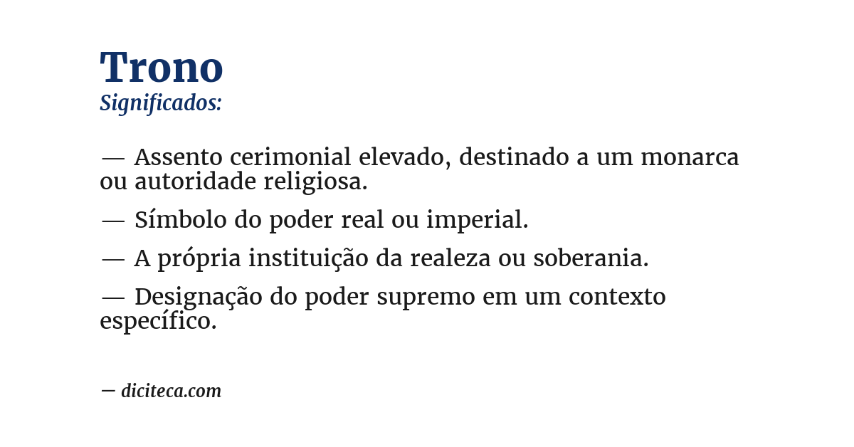 Significado de trono