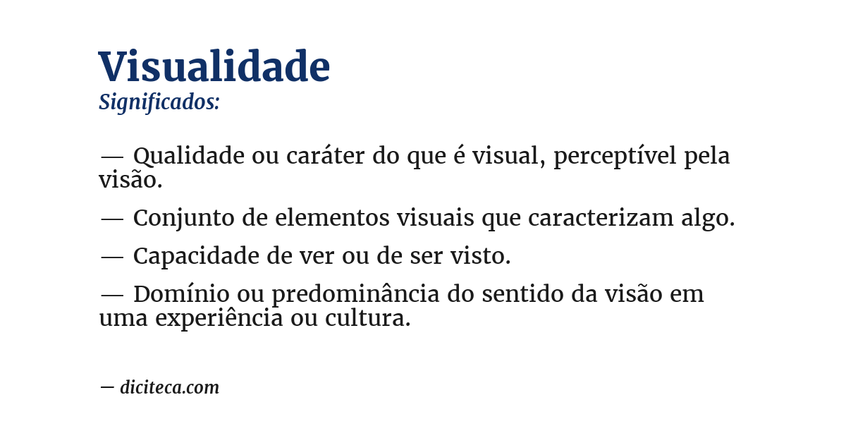 Significado de visualidade