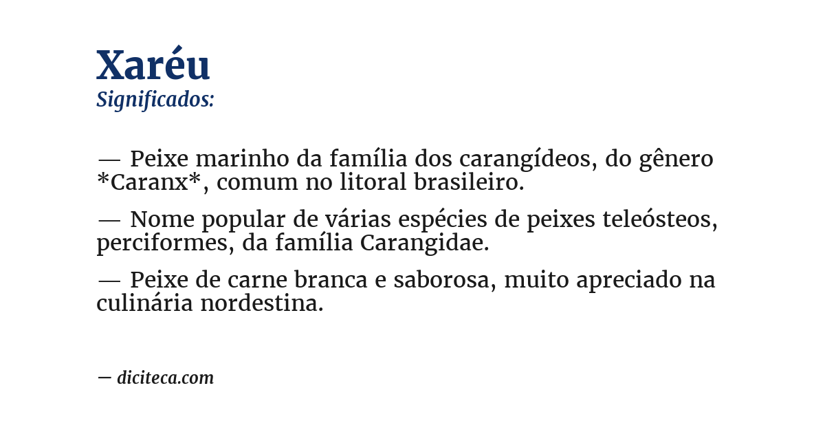 Significado de xaréu