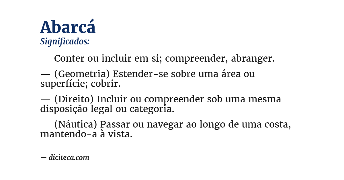 Significado de abarcá
