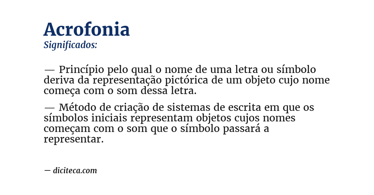 Significado de acrofonia