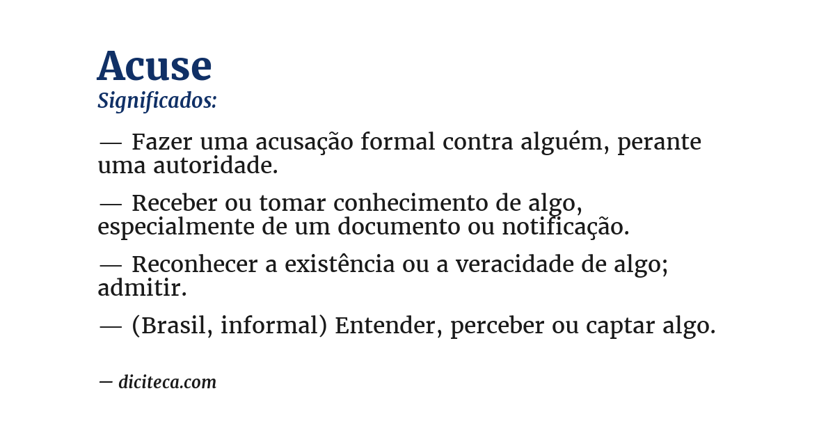 Significado de acuse