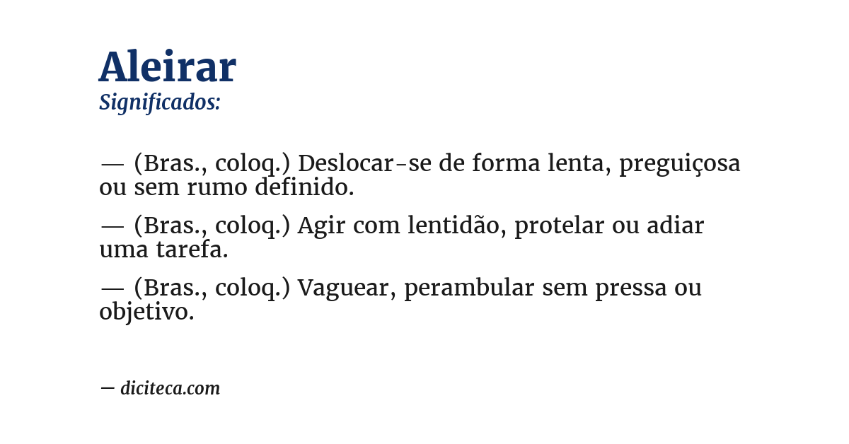 Significado de aleirar