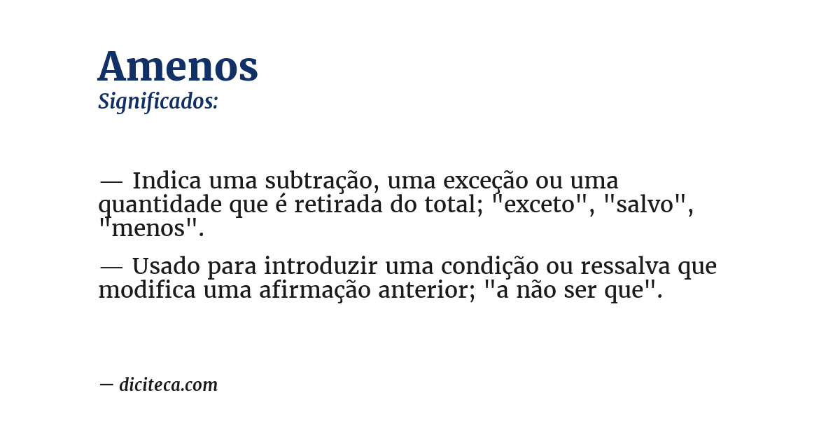 Significado de amenos