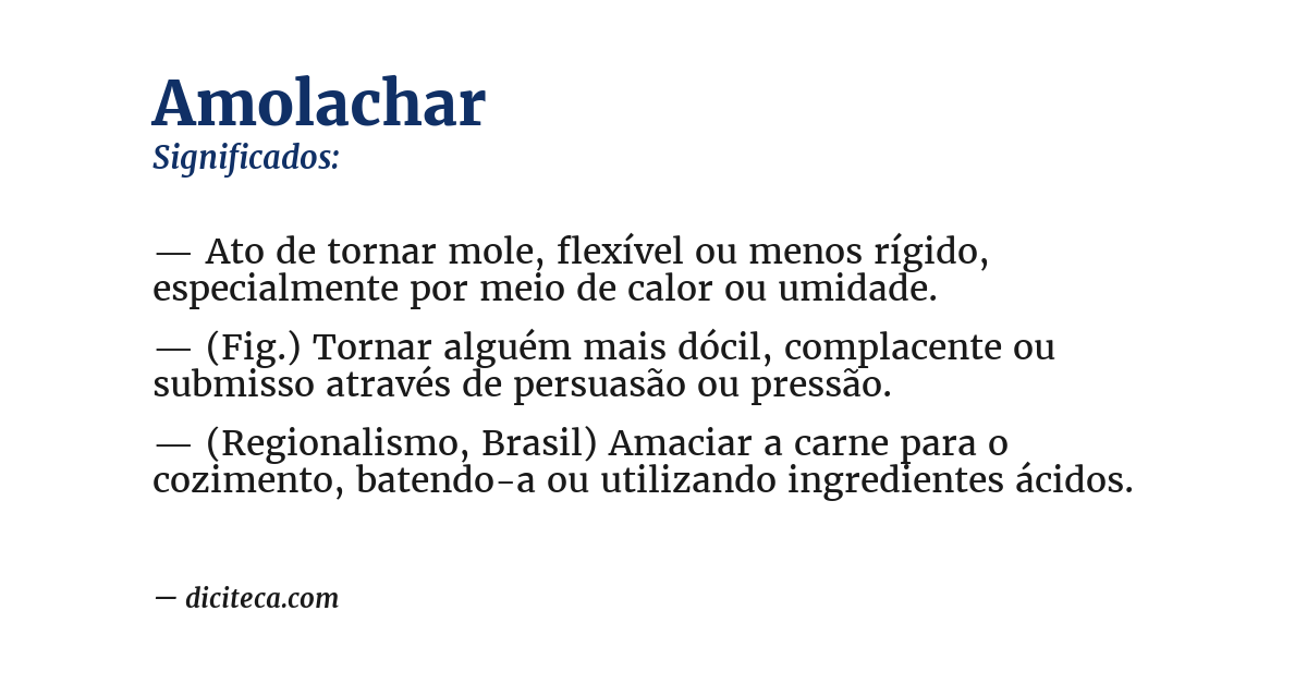 Significado de amolachar