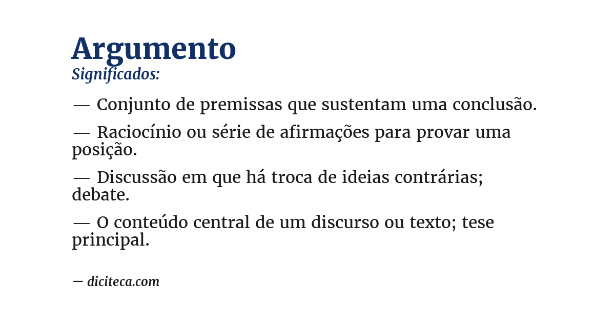 Significado de argumento