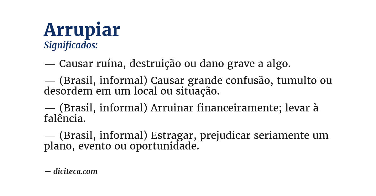 Significado de arrupiar