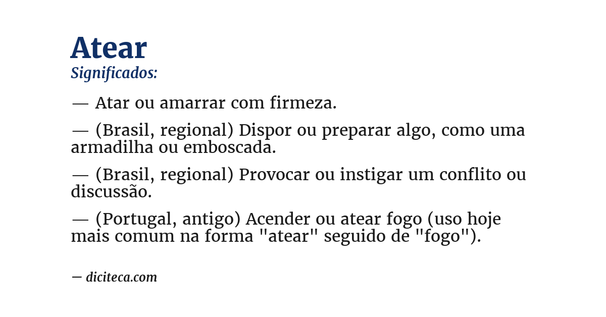 Significado de atear