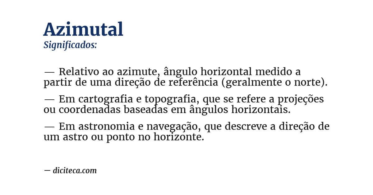 Significado de azimutal