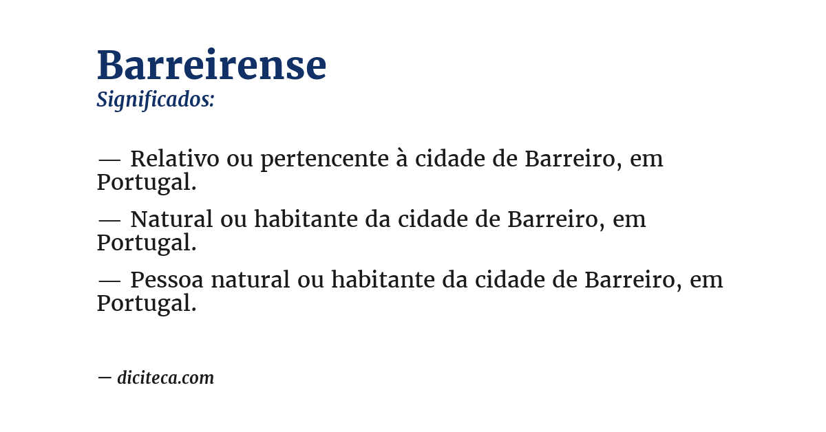 Significado de barreirense