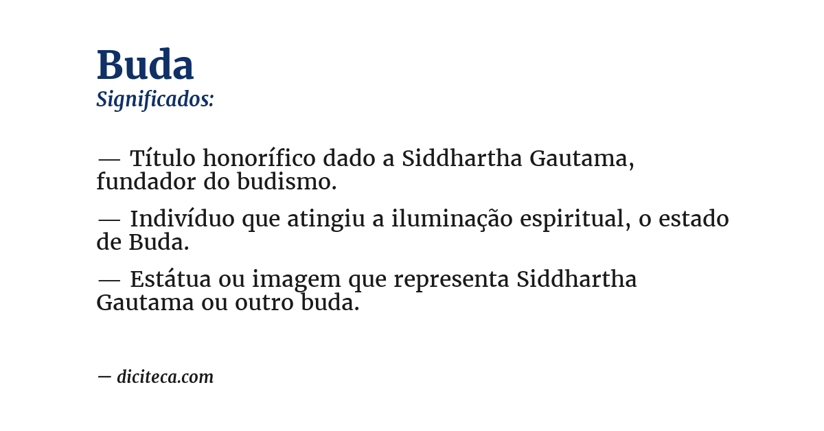 Significado de buda