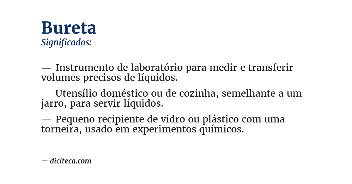 Significado de bureta