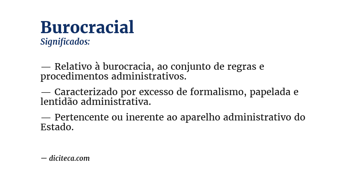 Significado de burocracial